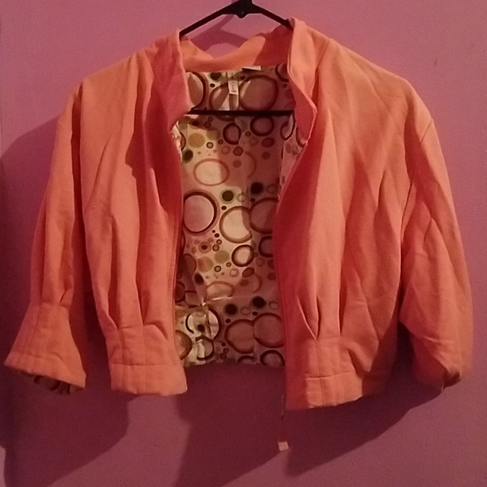 Peach Quarter  inch light weight cardigan